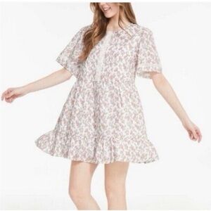 Jillian Harris X Joe Fresh Tiered Cotton Floral Mini Dress - Size Medium